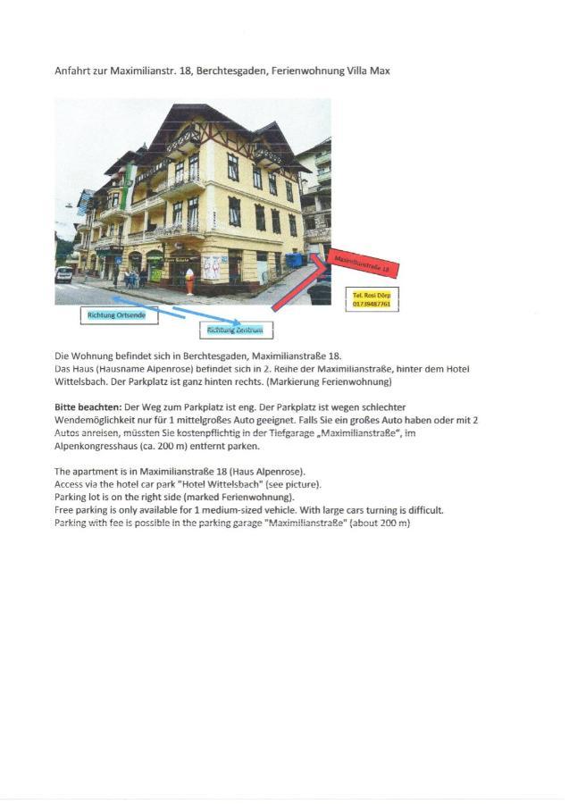 Villa Max Berchtesgaden Esterno foto